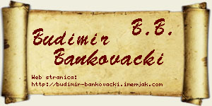 Budimir Bankovački vizit kartica